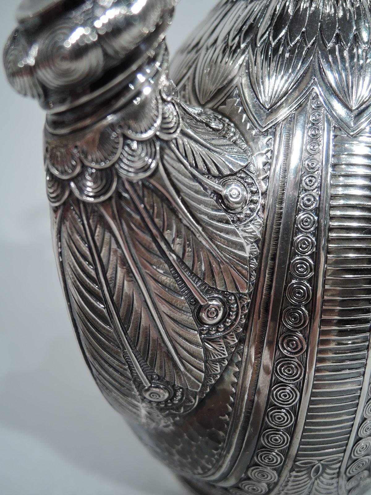 Late 19th Century Wonderful Exotic Sterling Silver Turkish Coffeepot by Gorham