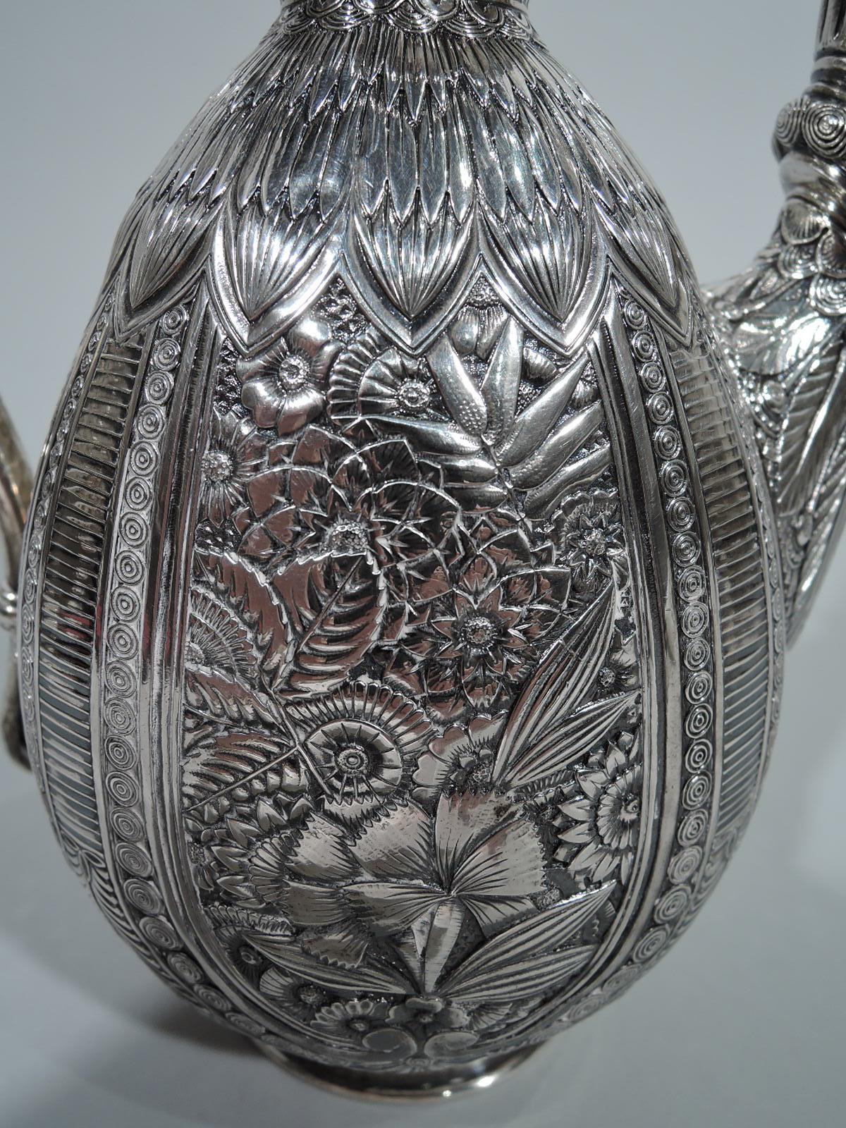 Wonderful Exotic Sterling Silver Turkish Coffeepot by Gorham 1