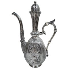 Wonderful Exotic Sterling Silver Turkish Coffeepot by Gorham