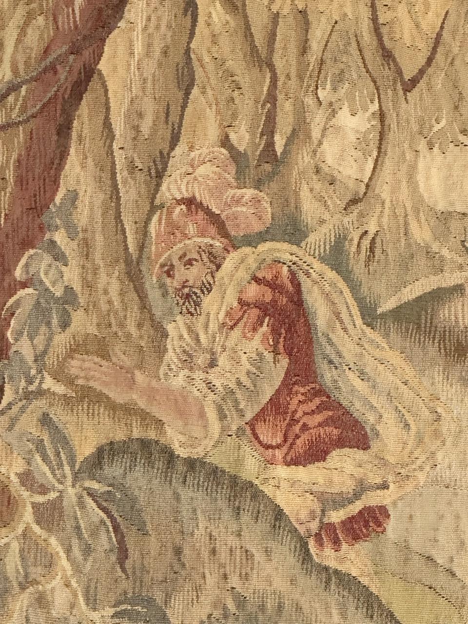 Wonderful extremely fine antique silk french Beauvais tapestry «Flower Harvest» For Sale 8