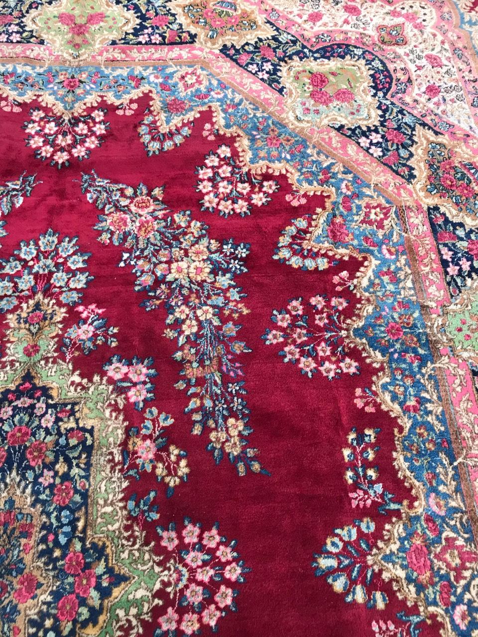 20th Century Wonderful extremely Fine and Large Kirman style rug For Sale