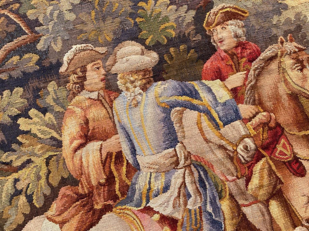 Bobyrug’s Wonderful Fine Antique French Aubusson Tapestry 11