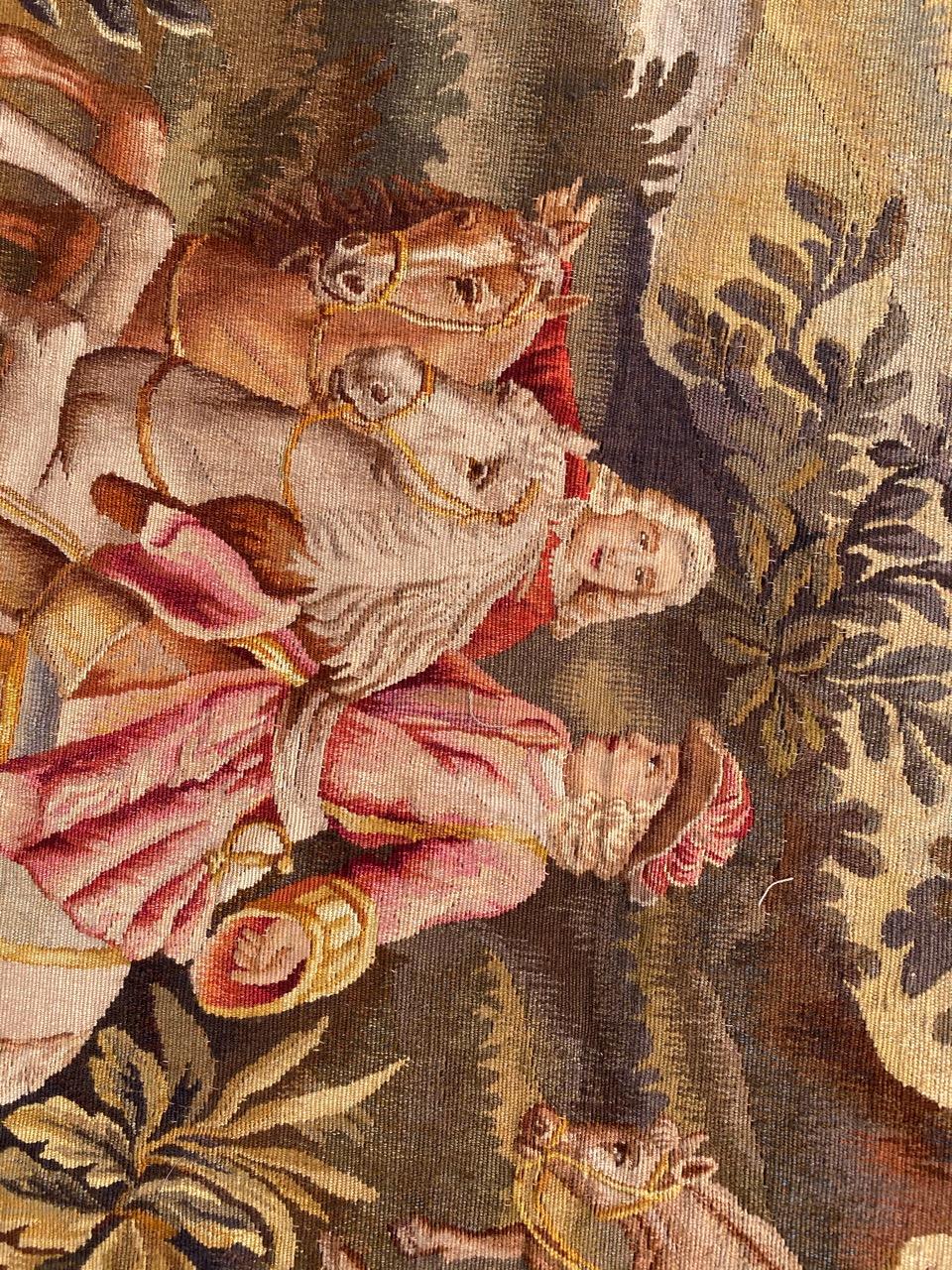 20th Century Bobyrug’s Wonderful Fine Antique French Aubusson Tapestry