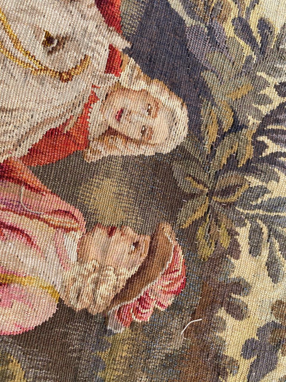 Bobyrug’s Wonderful Fine Antique French Aubusson Tapestry 2