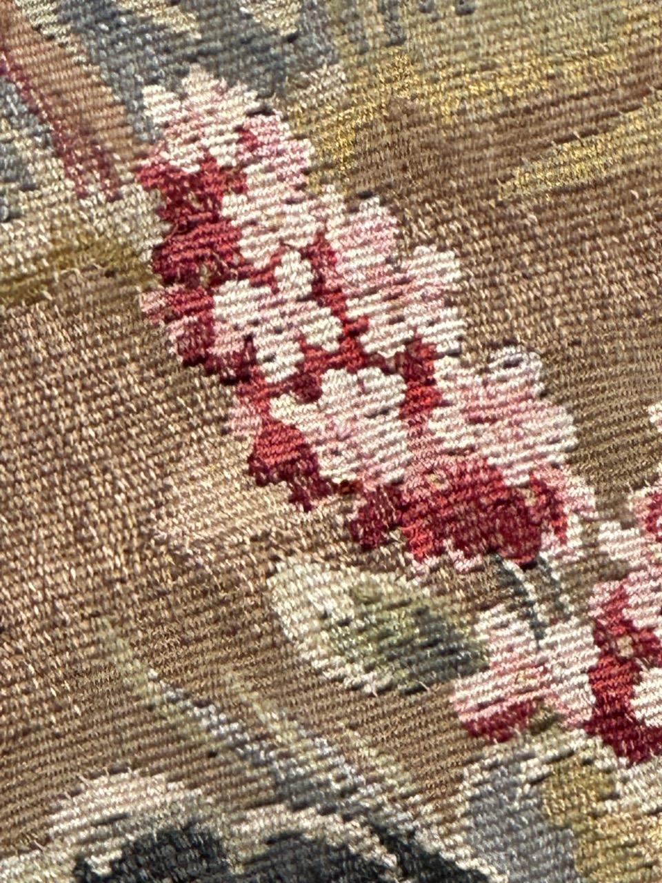 Merveilleuse tapisserie d'Aubusson tissée à la main, ancienne et fine, 