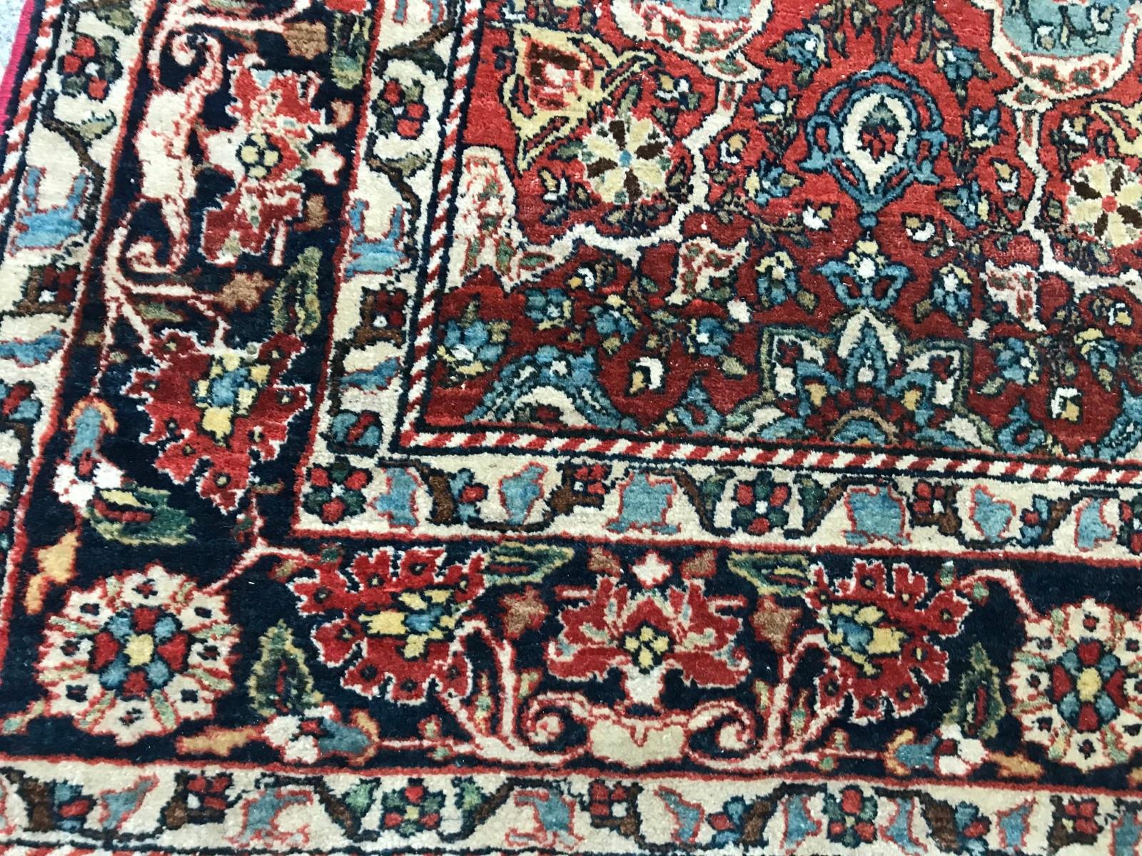 Bobyrug’s Wonderful Fine Antique Ispahan Rug For Sale 4