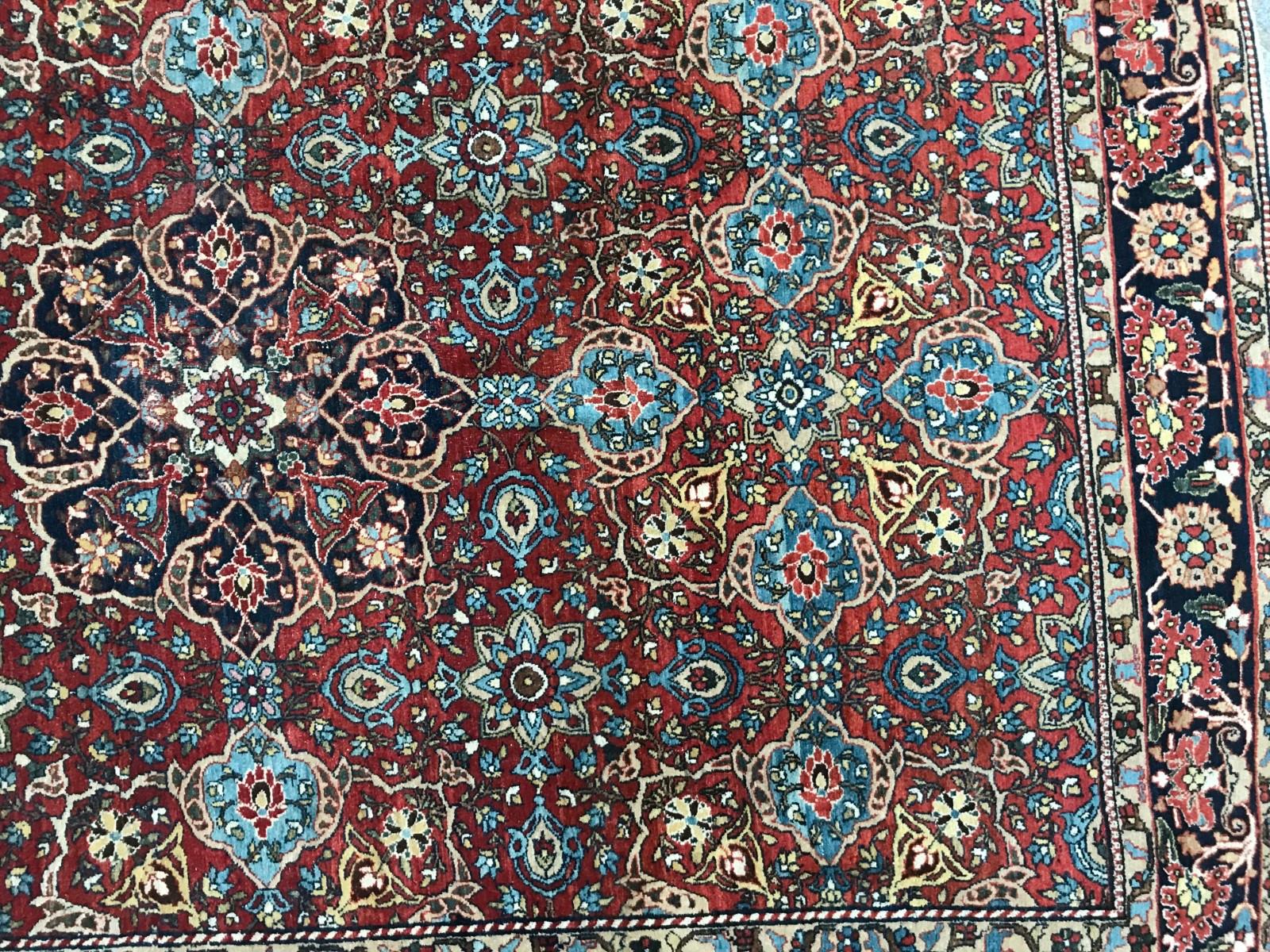 Kashan Bobyrug’s Wonderful Fine Antique Ispahan Rug For Sale
