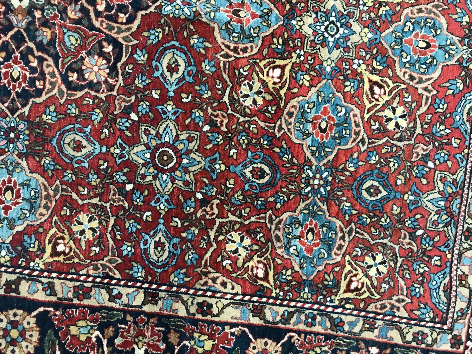 Central Asian Bobyrug’s Wonderful Fine Antique Ispahan Rug For Sale