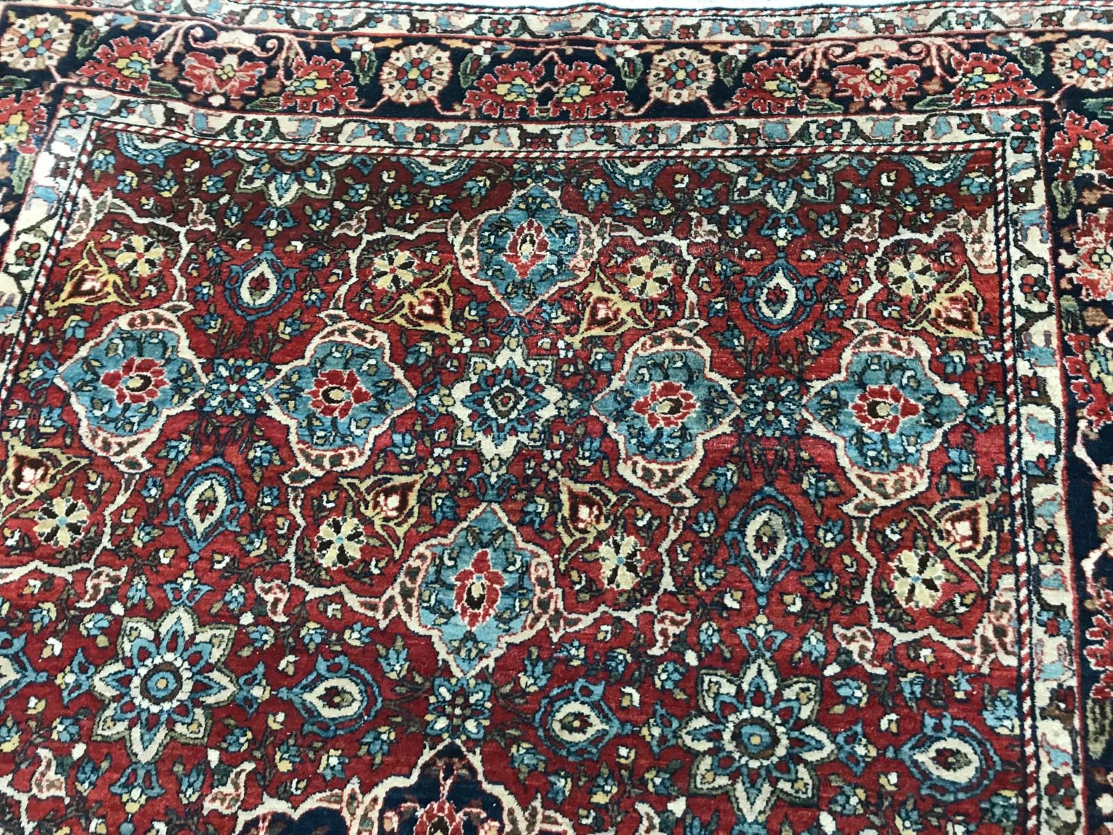 Cotton Bobyrug’s Wonderful Fine Antique Ispahan Rug For Sale