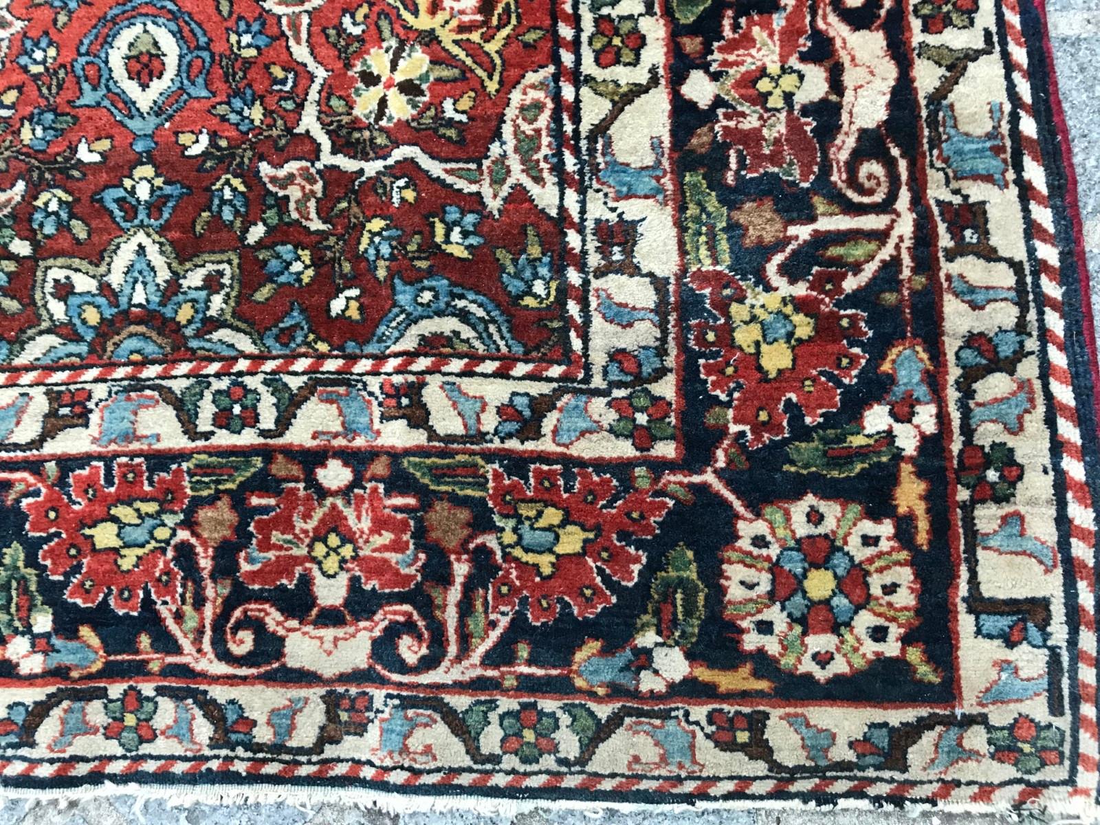 Bobyrug’s Wonderful Fine Antique Ispahan Rug For Sale 1