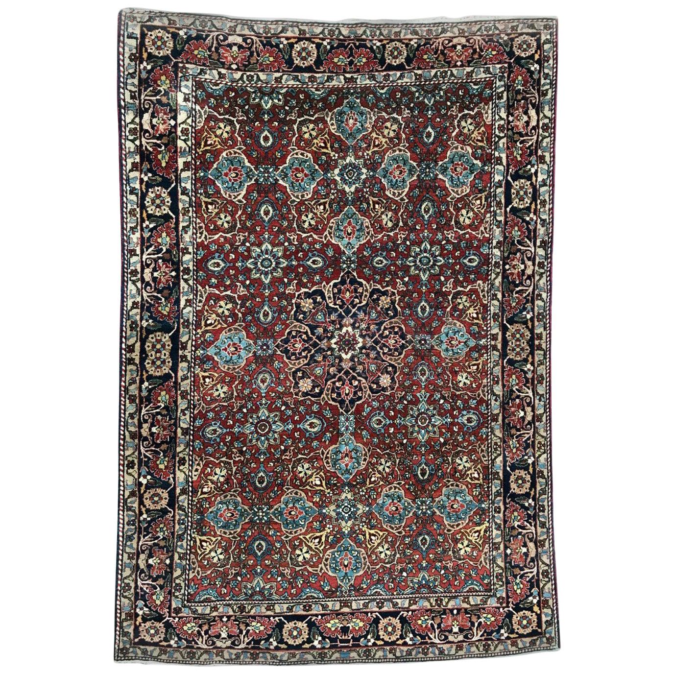 Bobyrug's Wonderful Fine Antique Ispahan Rug (Merveilleux tapis ancien d'Ispahan)