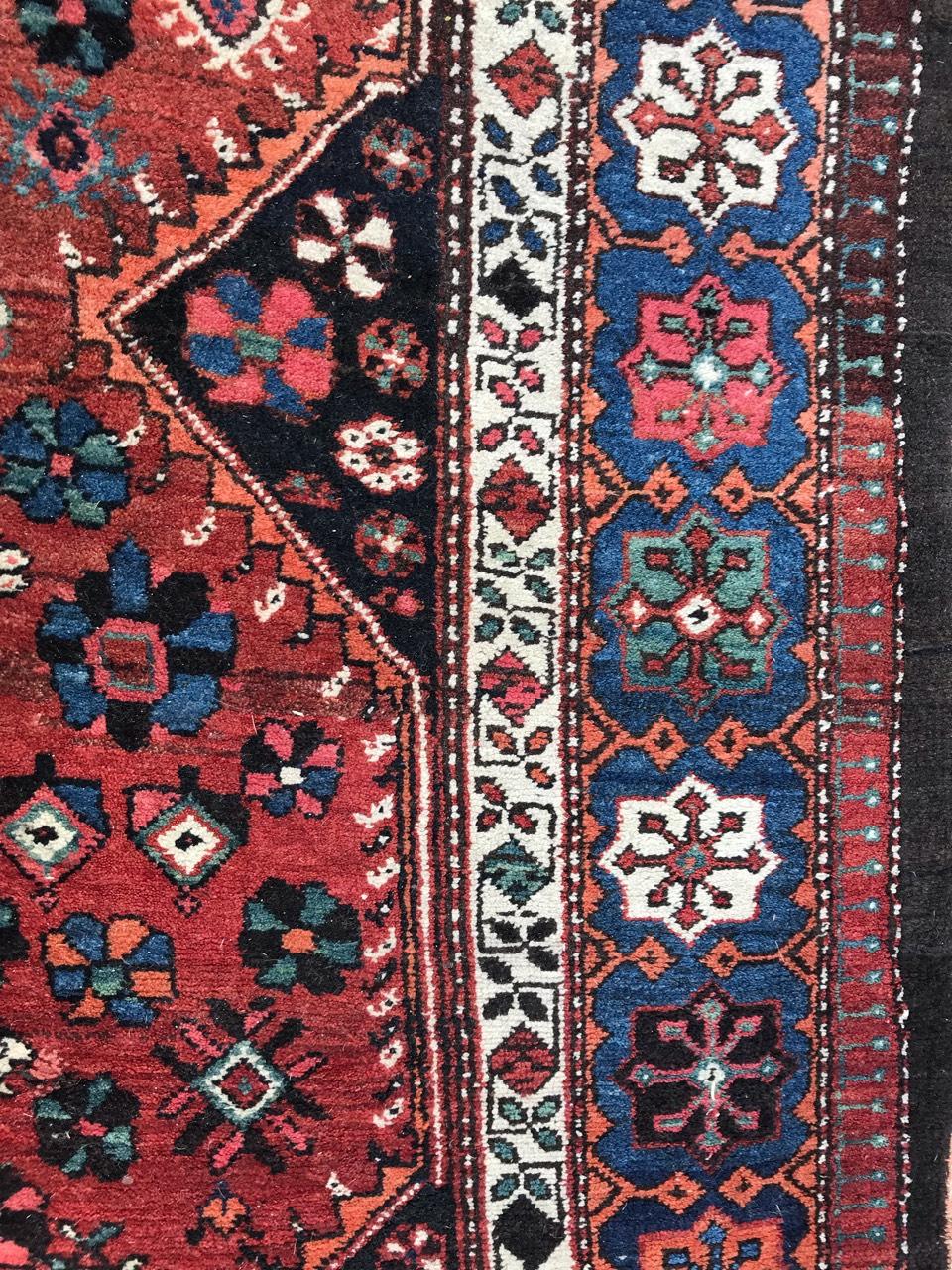 Maravillosa alfombra antigua kurda Malayer de Bobyrug en venta 6