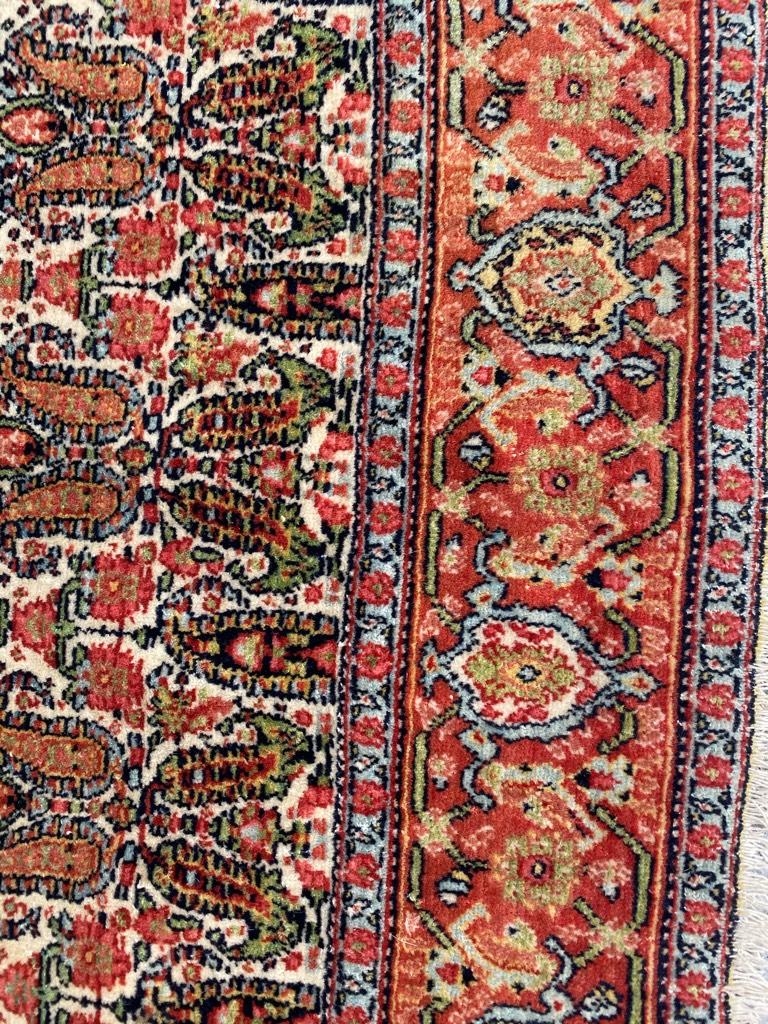 Wonderful Fine Antique Kurdish Senneh Rug For Sale 4