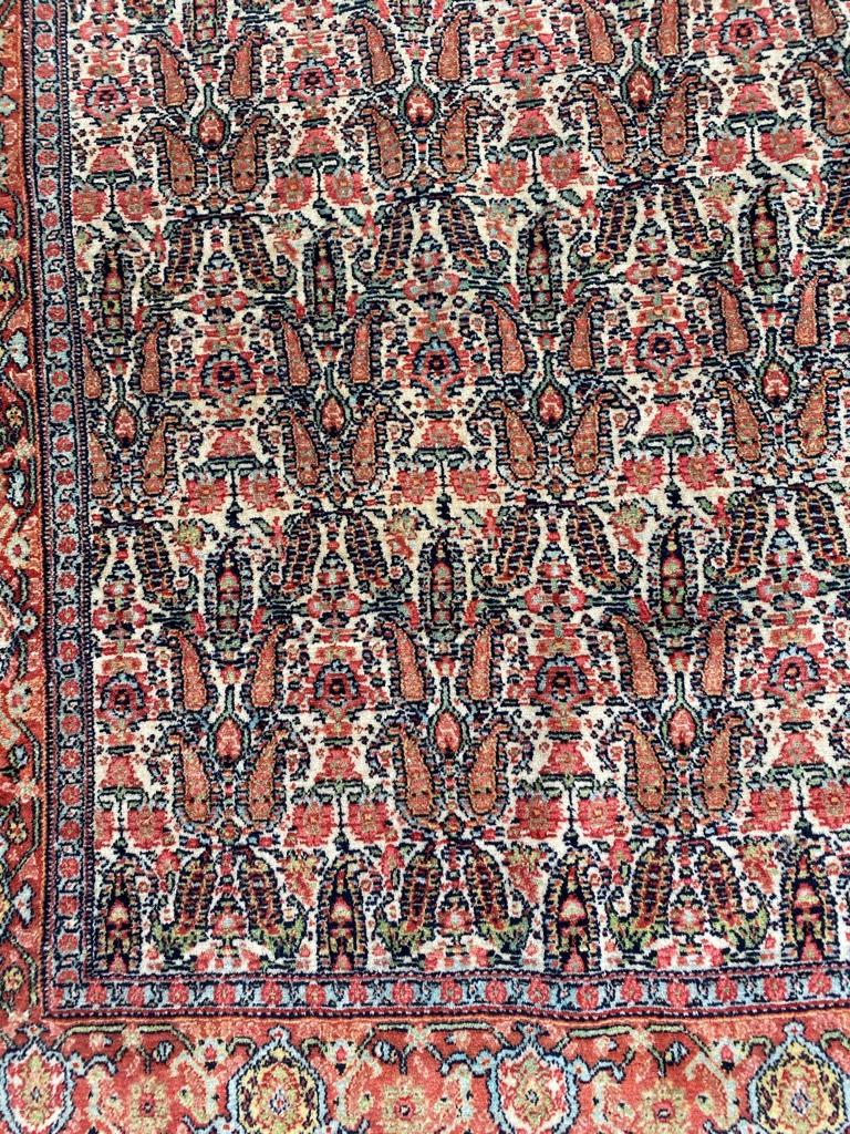 Hand-Knotted Wonderful Fine Antique Kurdish Senneh Rug For Sale