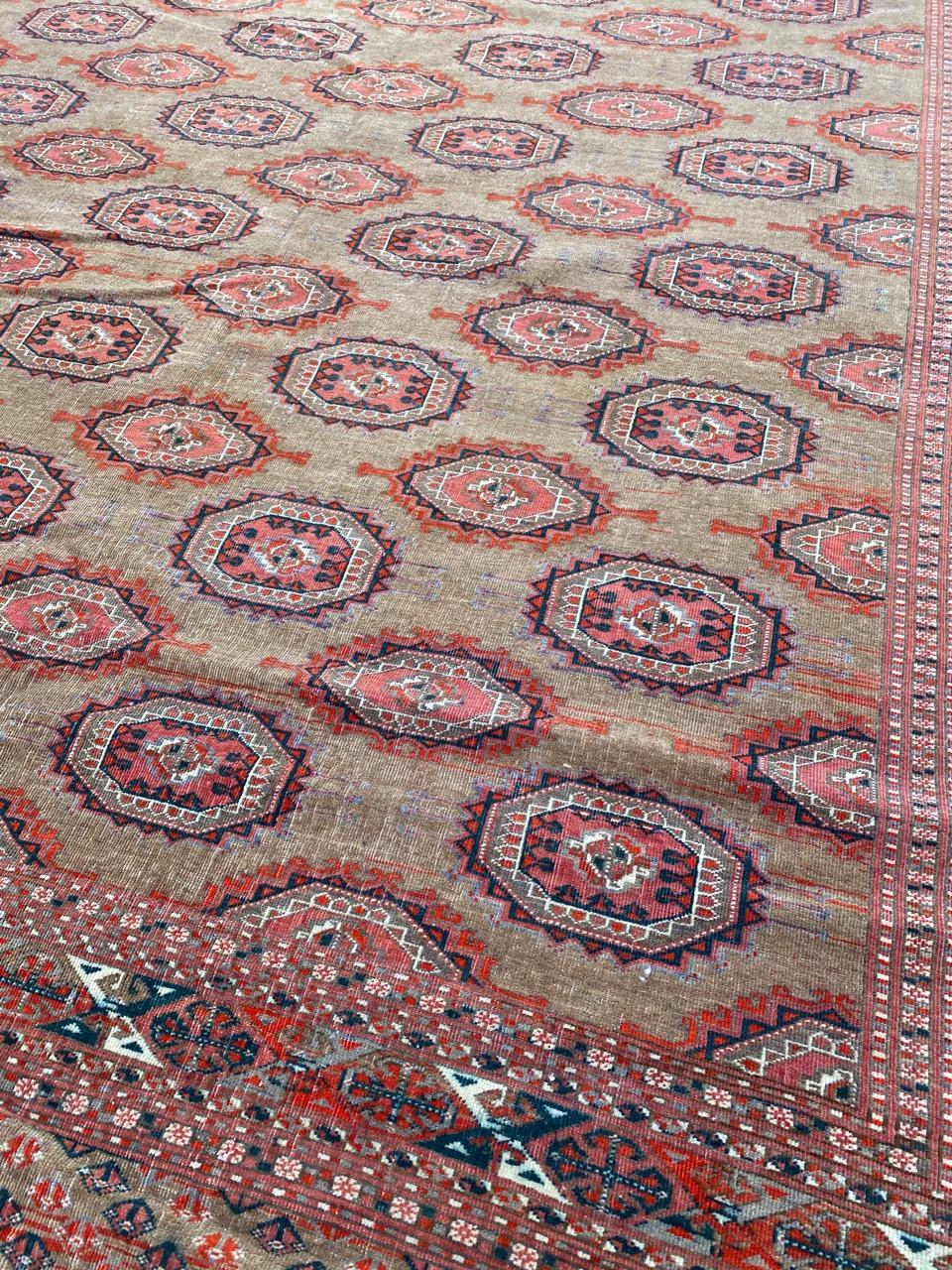 Magnifique tapis turkmène ancien de grande taille en vente 3