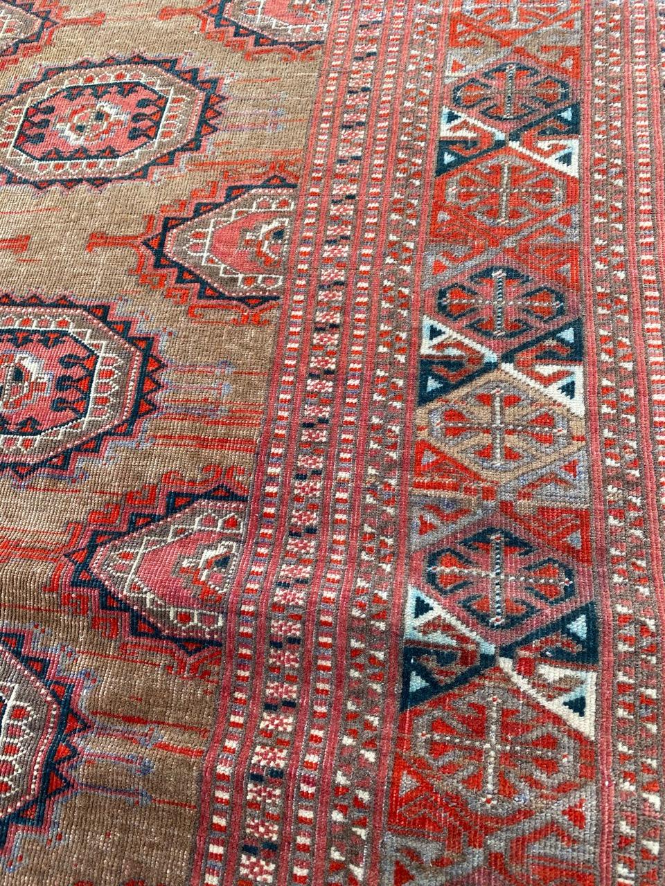Magnifique tapis turkmène ancien de grande taille en vente 4