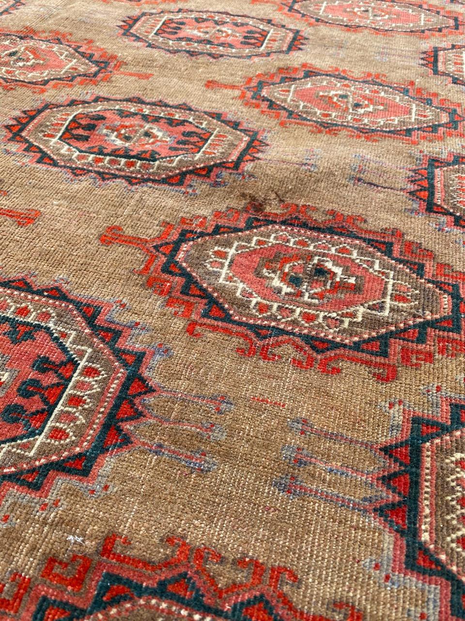 Magnifique tapis turkmène ancien de grande taille en vente 7