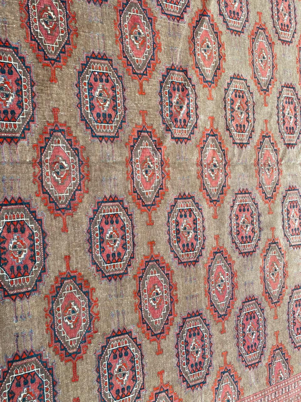 Magnifique tapis turkmène ancien de grande taille en vente 10