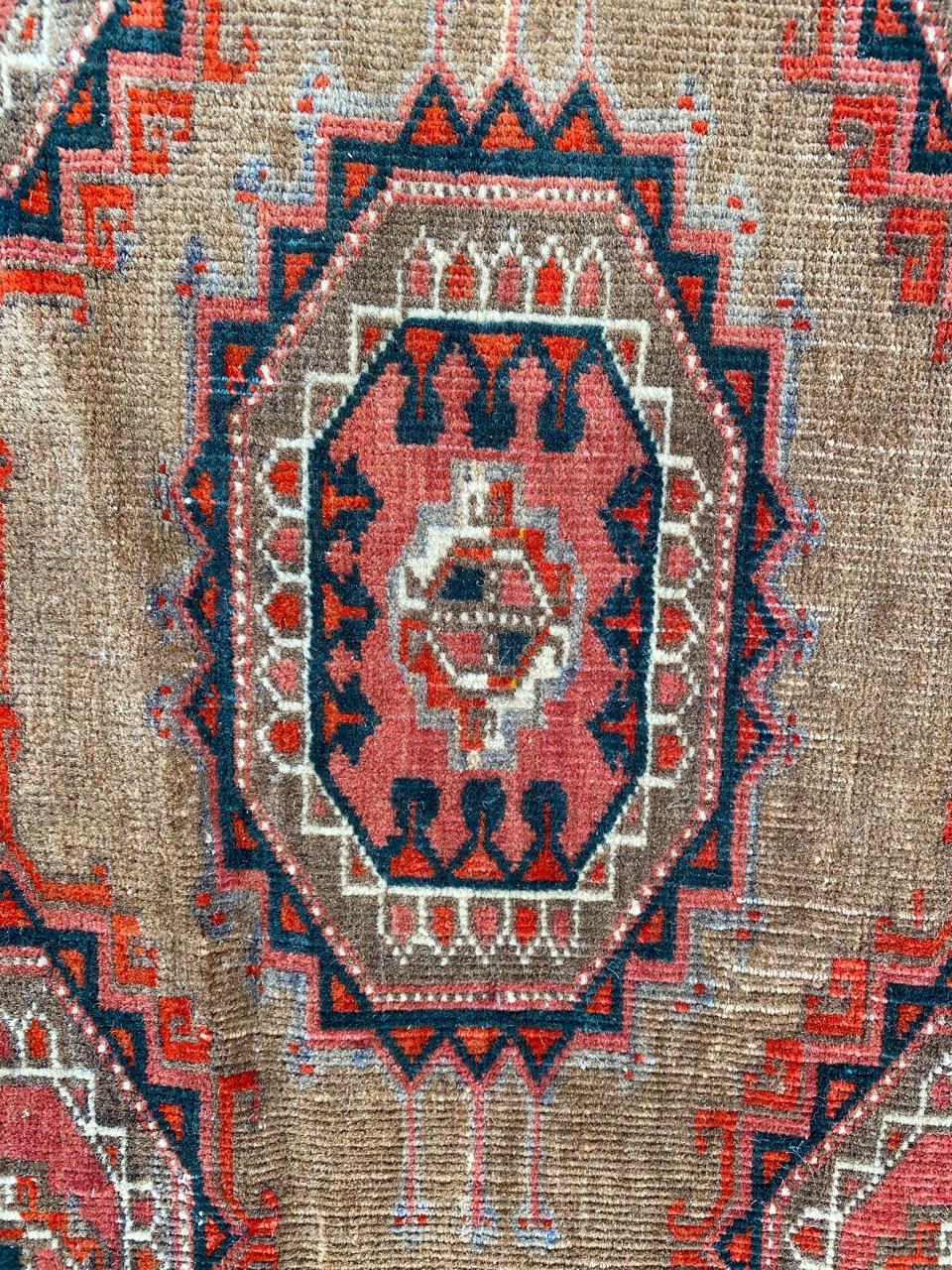 Magnifique tapis turkmène ancien de grande taille Bon état - En vente à Saint Ouen, FR