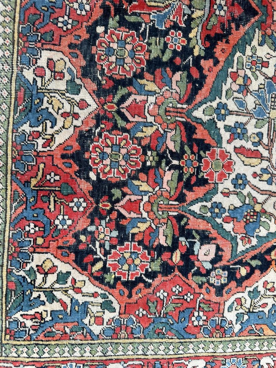 Wonderful fine antique Mohtasham rug For Sale 3
