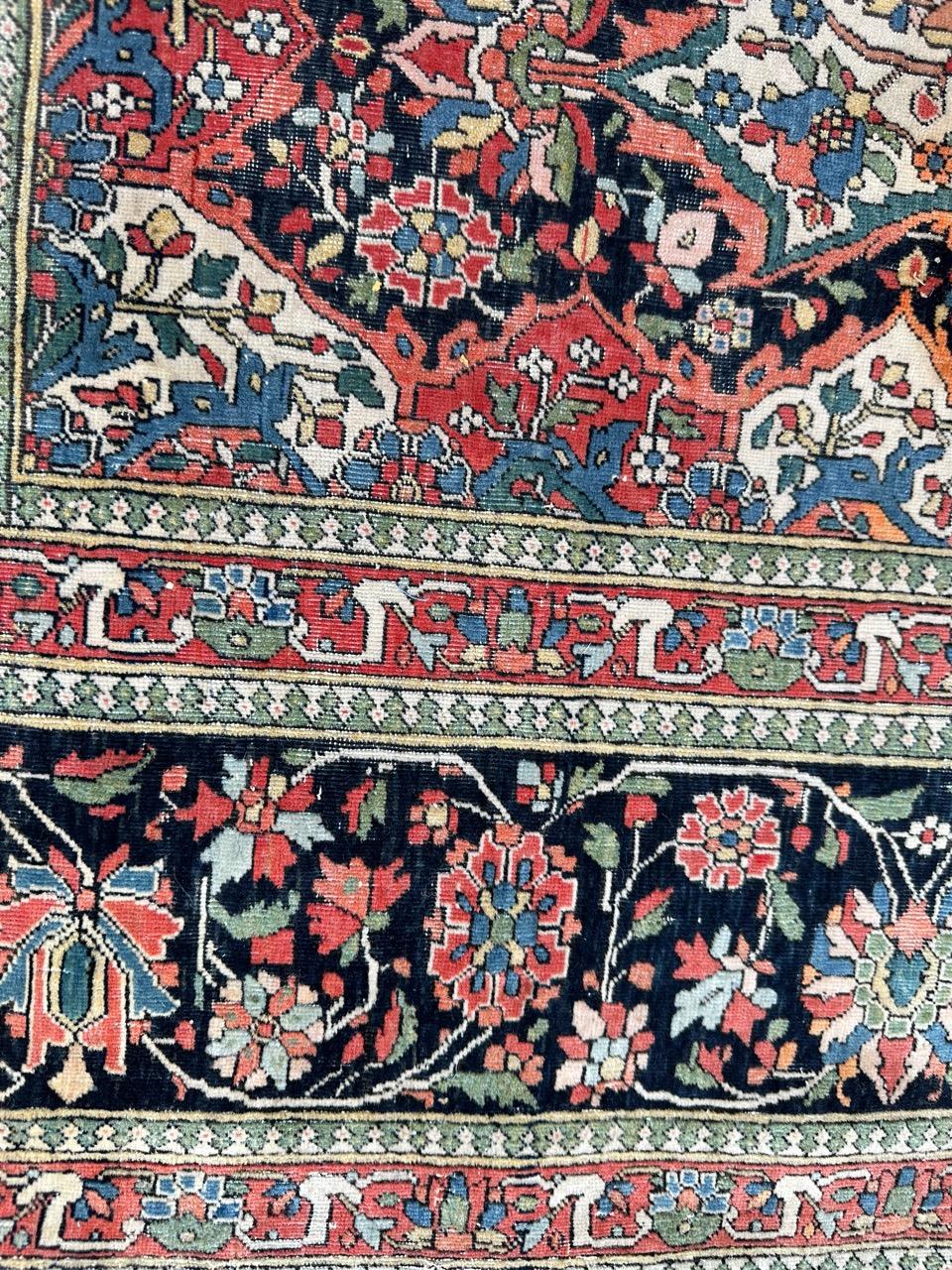 Wonderful fine antique Mohtasham rug For Sale 4