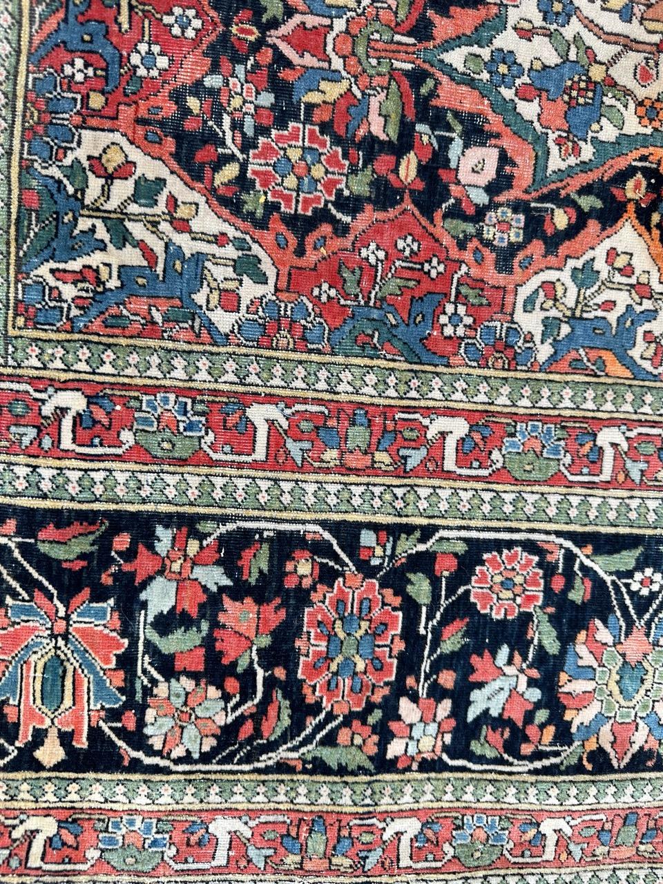 Wunderschöner feiner antiker Mohtasham-Teppich im Angebot 4