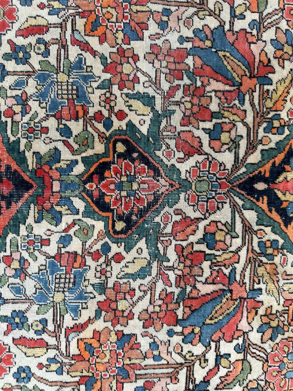 Wunderschöner feiner antiker Mohtasham-Teppich im Angebot 5