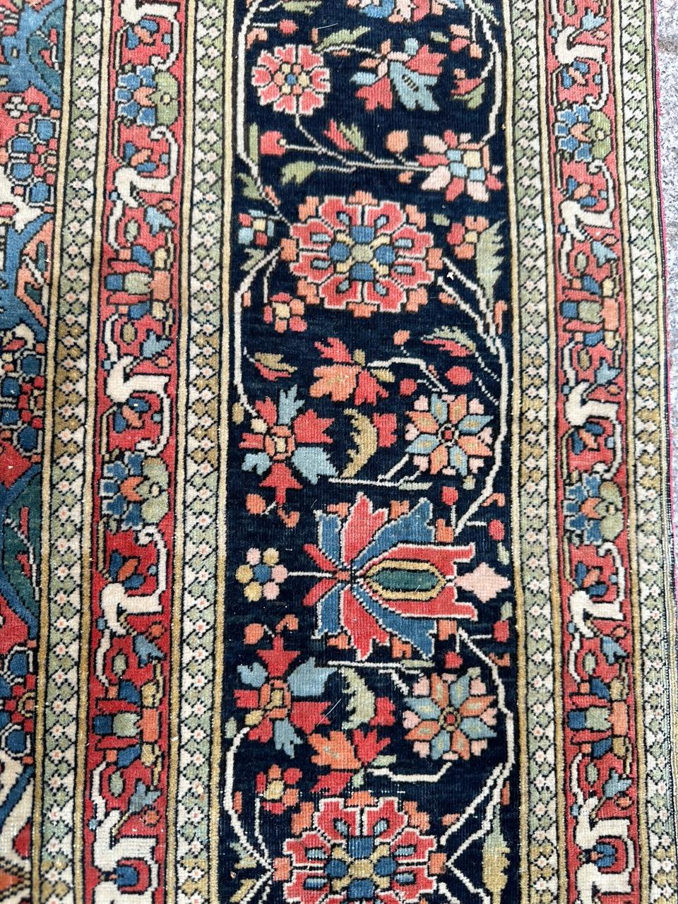 Wonderful fine antique Mohtasham rug For Sale 11