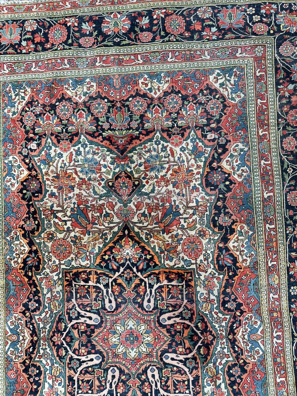 Kashan Wonderful fine antique Mohtasham rug For Sale