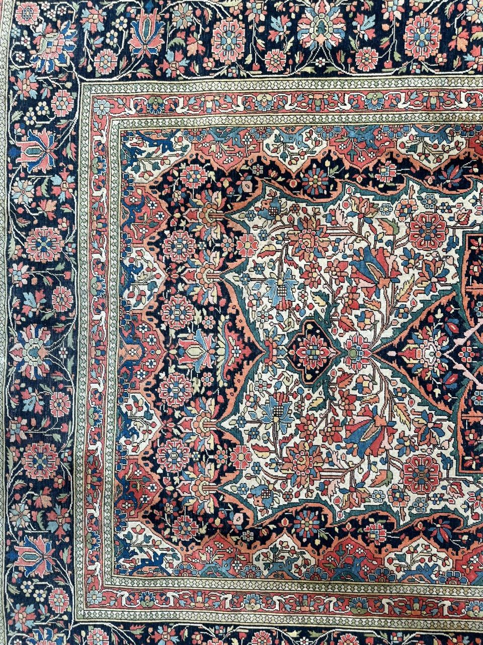 Asian Wonderful fine antique Mohtasham rug For Sale