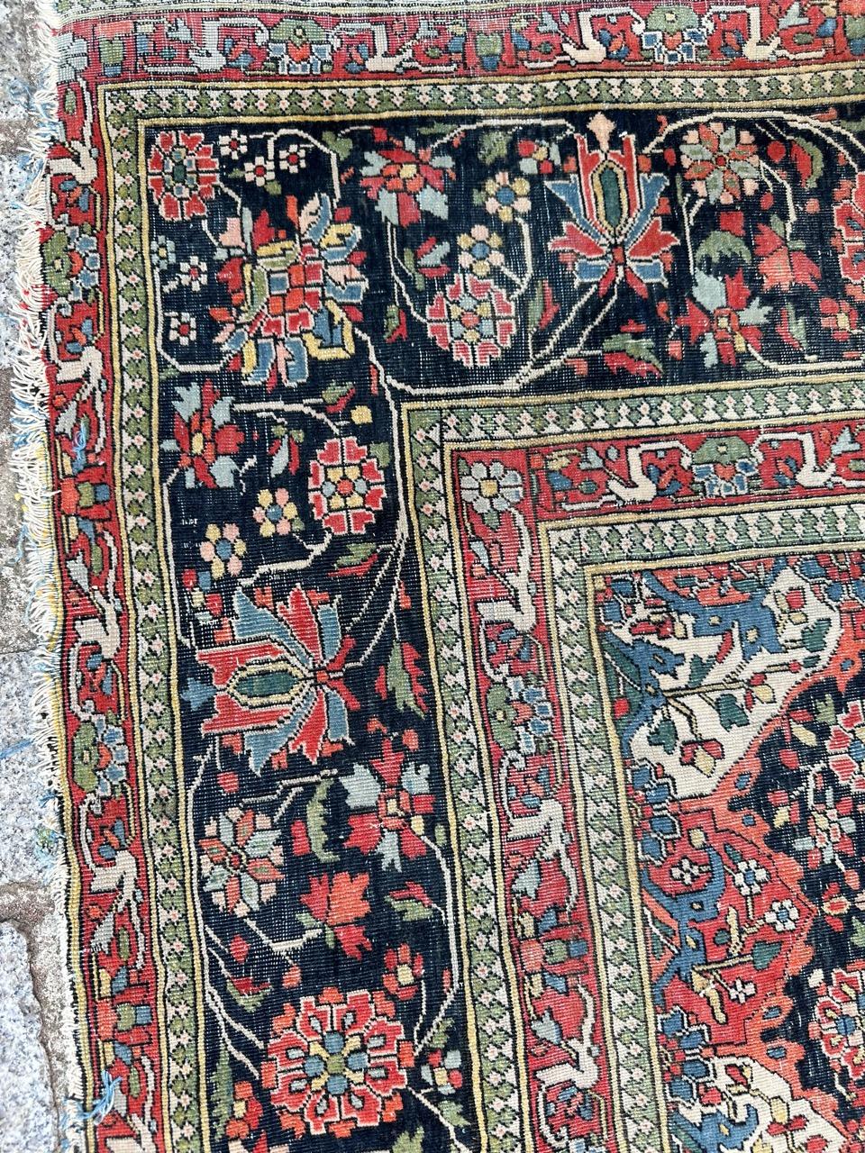 Wunderschöner feiner antiker Mohtasham-Teppich im Angebot 1