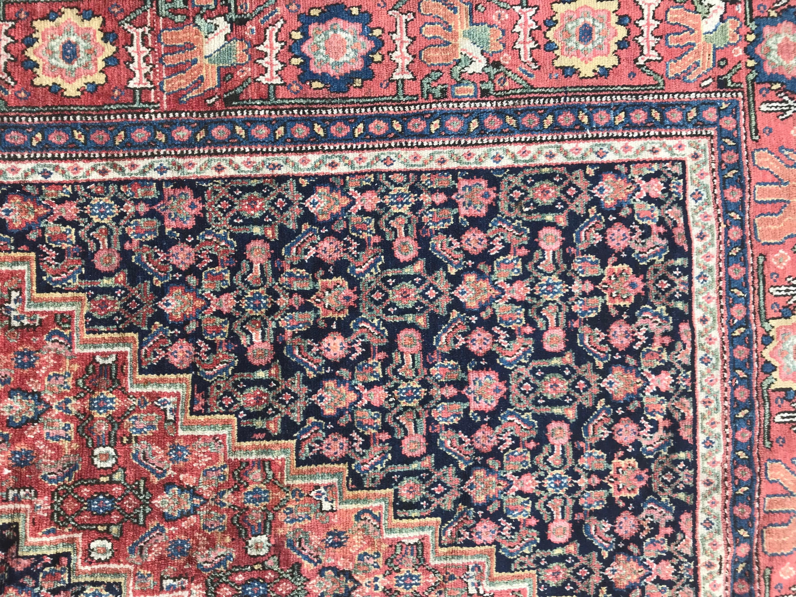 Bobyrug's Wundervoller feiner antiker Senneh-Teppich im Angebot 3