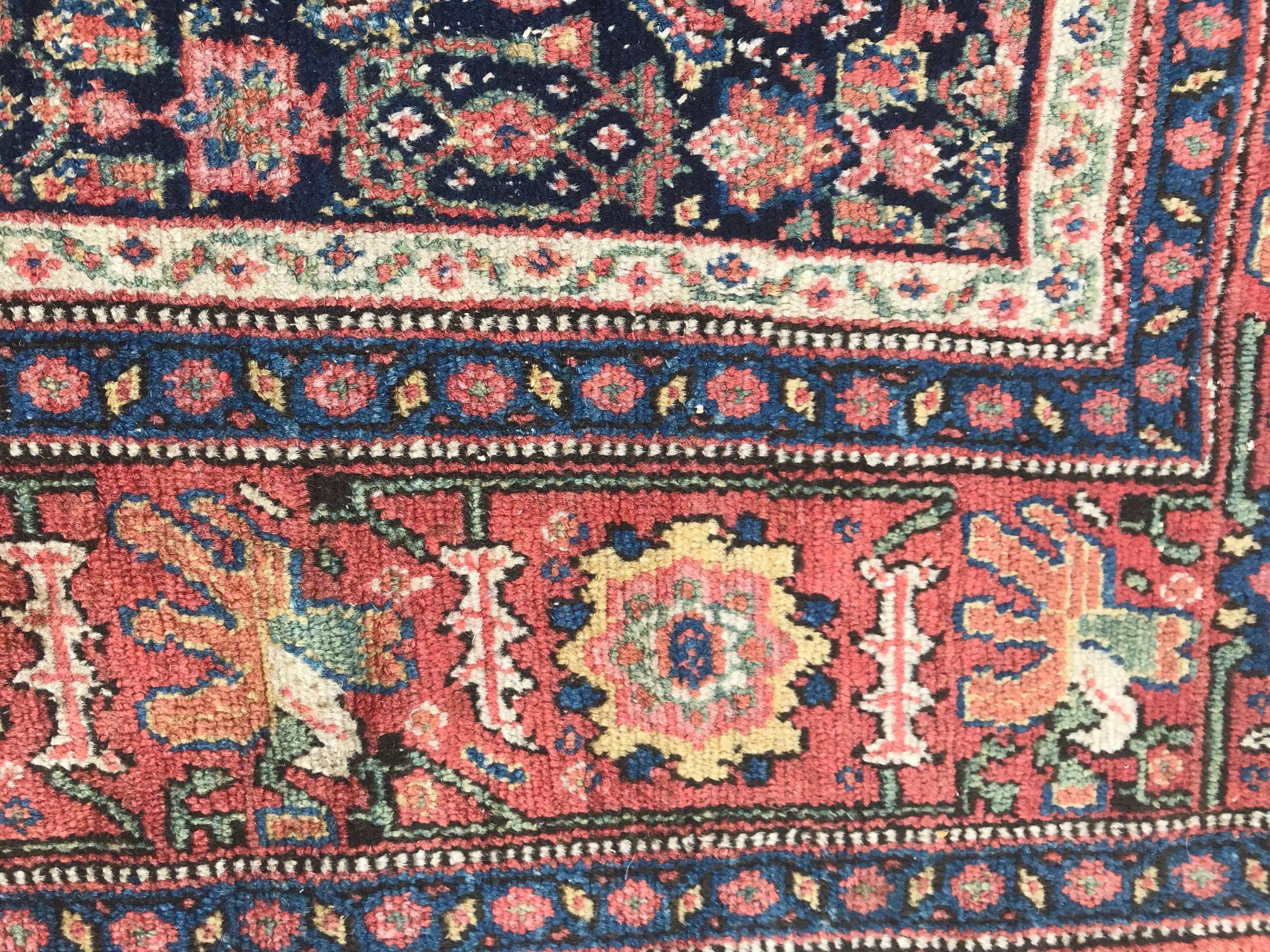 Bobyrug's Wundervoller feiner antiker Senneh-Teppich im Angebot 6