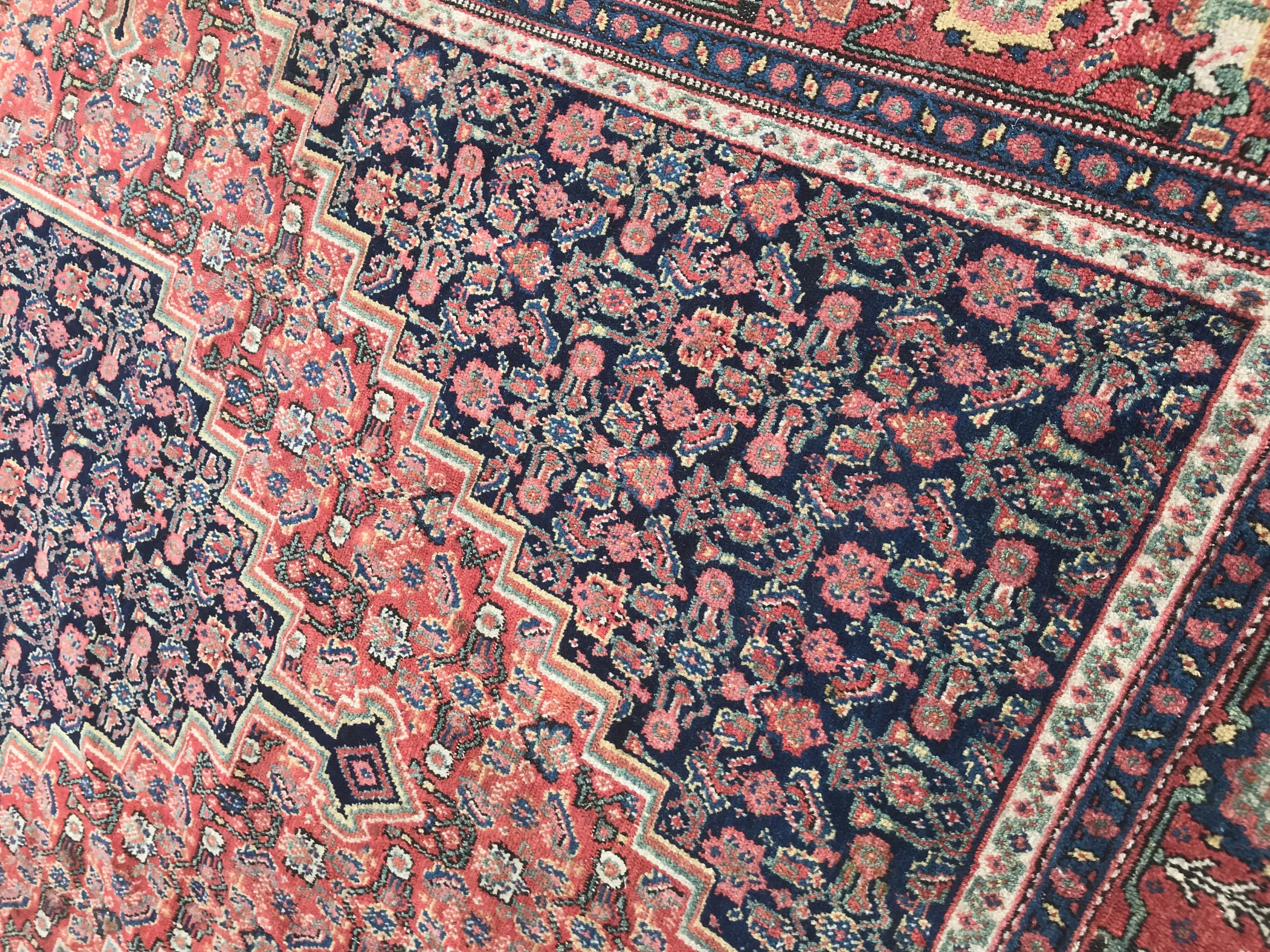 Bobyrug's Wundervoller feiner antiker Senneh-Teppich (Zentralasiatisch) im Angebot