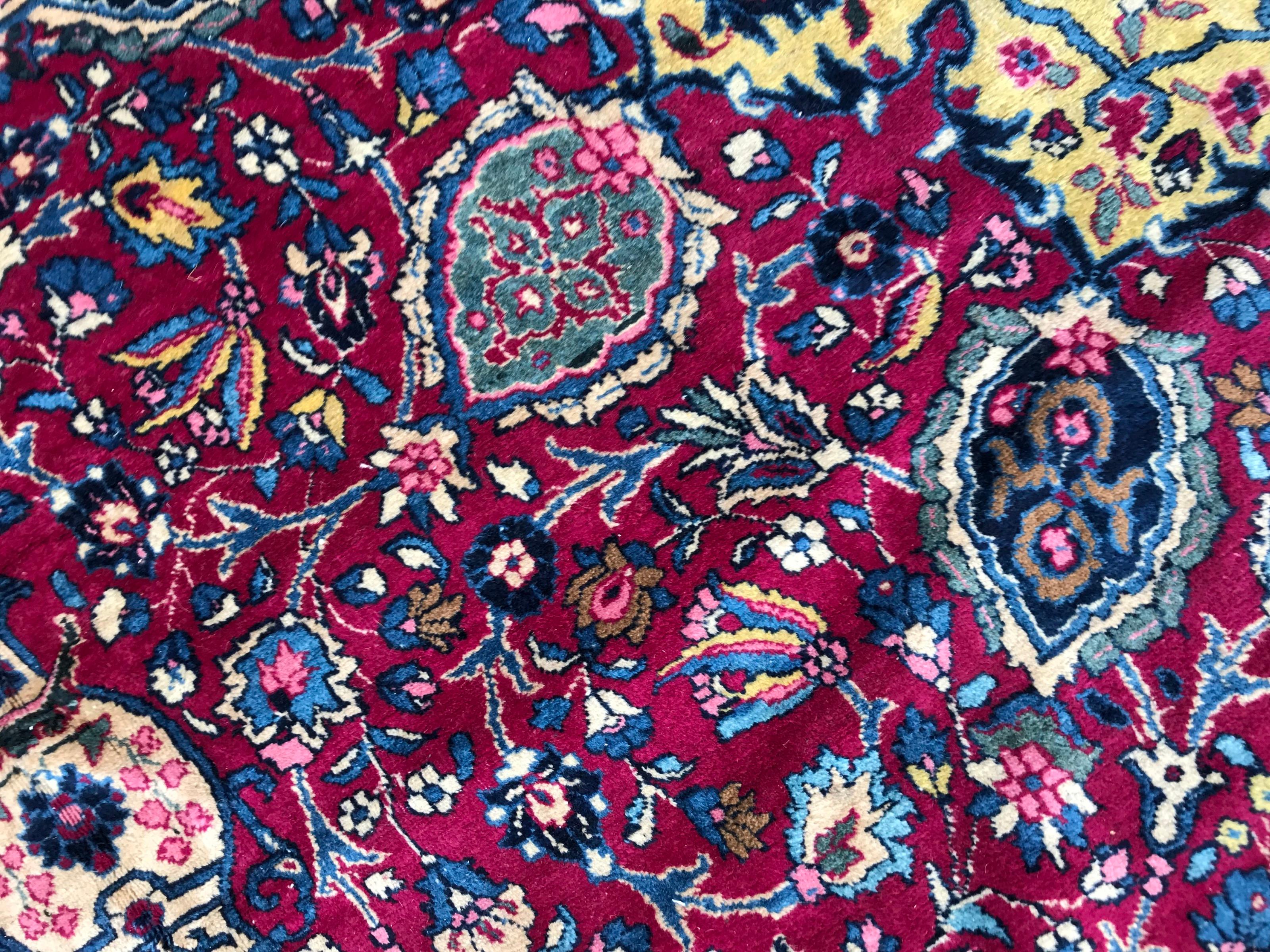 Wunderschöner feiner großer antiker Kirman-Teppich im Angebot 3
