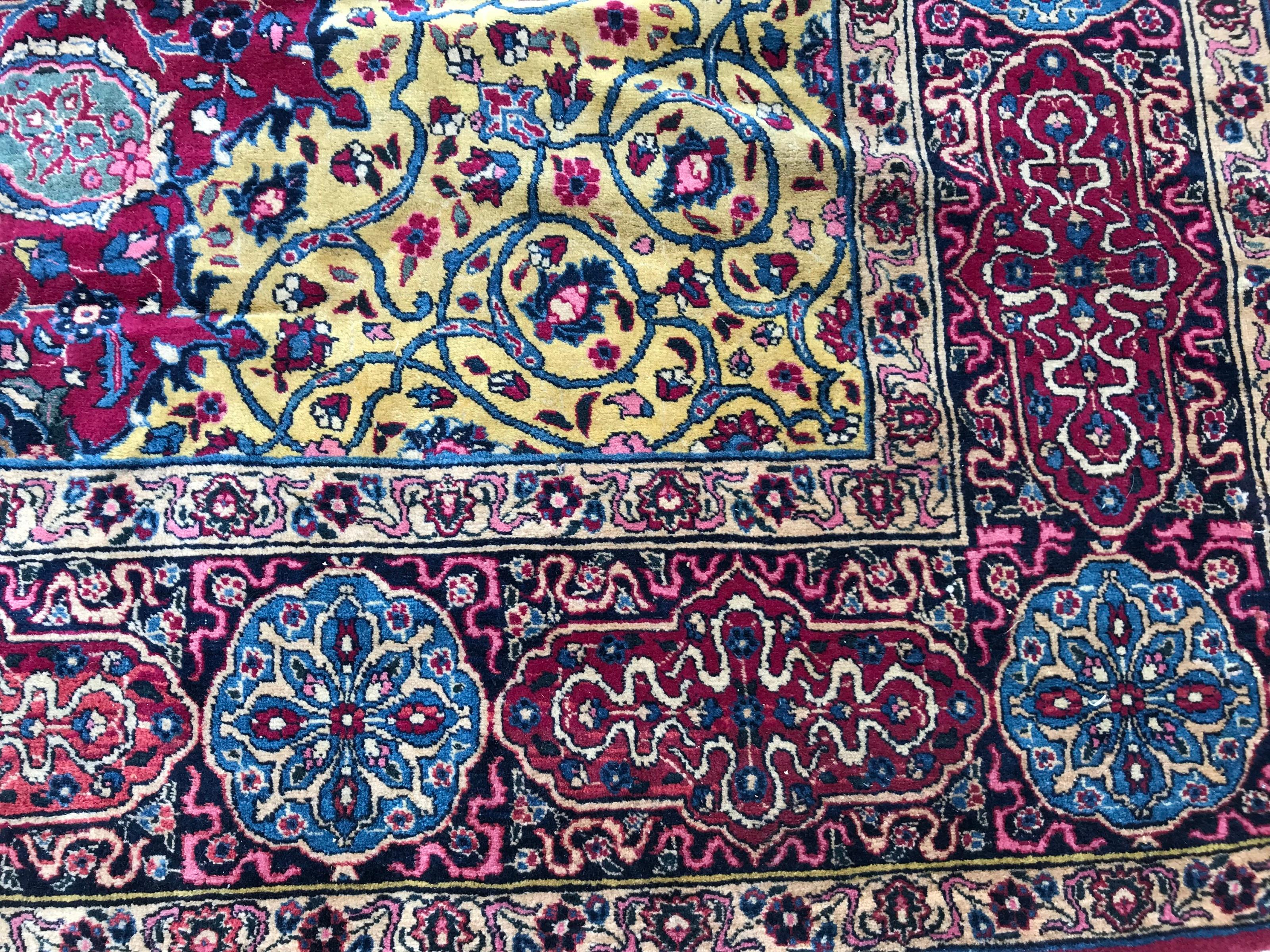 Wunderschöner feiner großer antiker Kirman-Teppich im Angebot 6