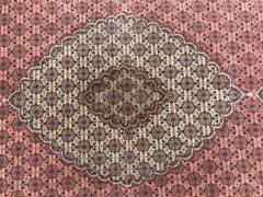 Maravillosa alfombra Tabriz grande y fina