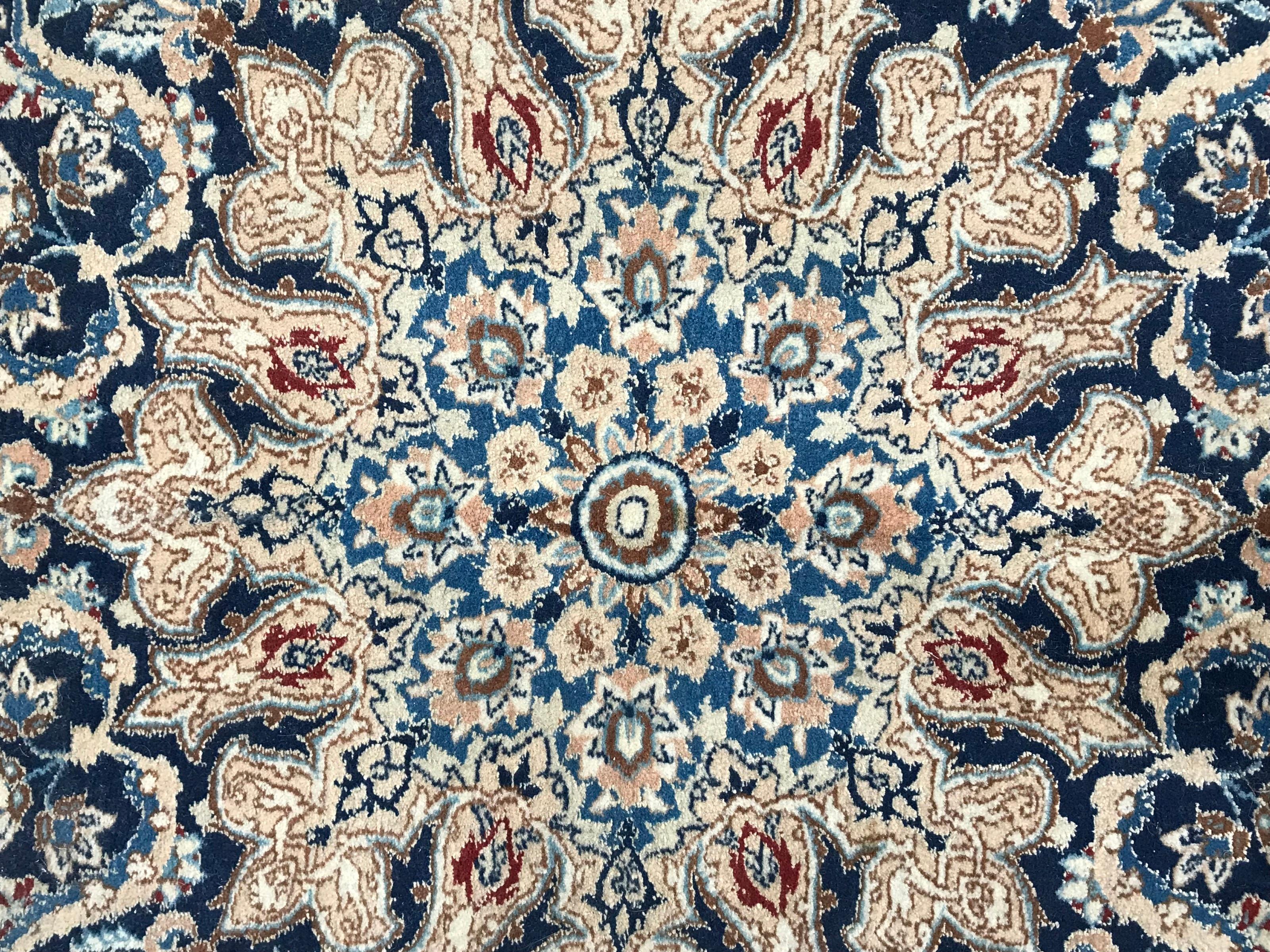 Hand-Knotted Wonderful Fine Vintage Nain Rug For Sale