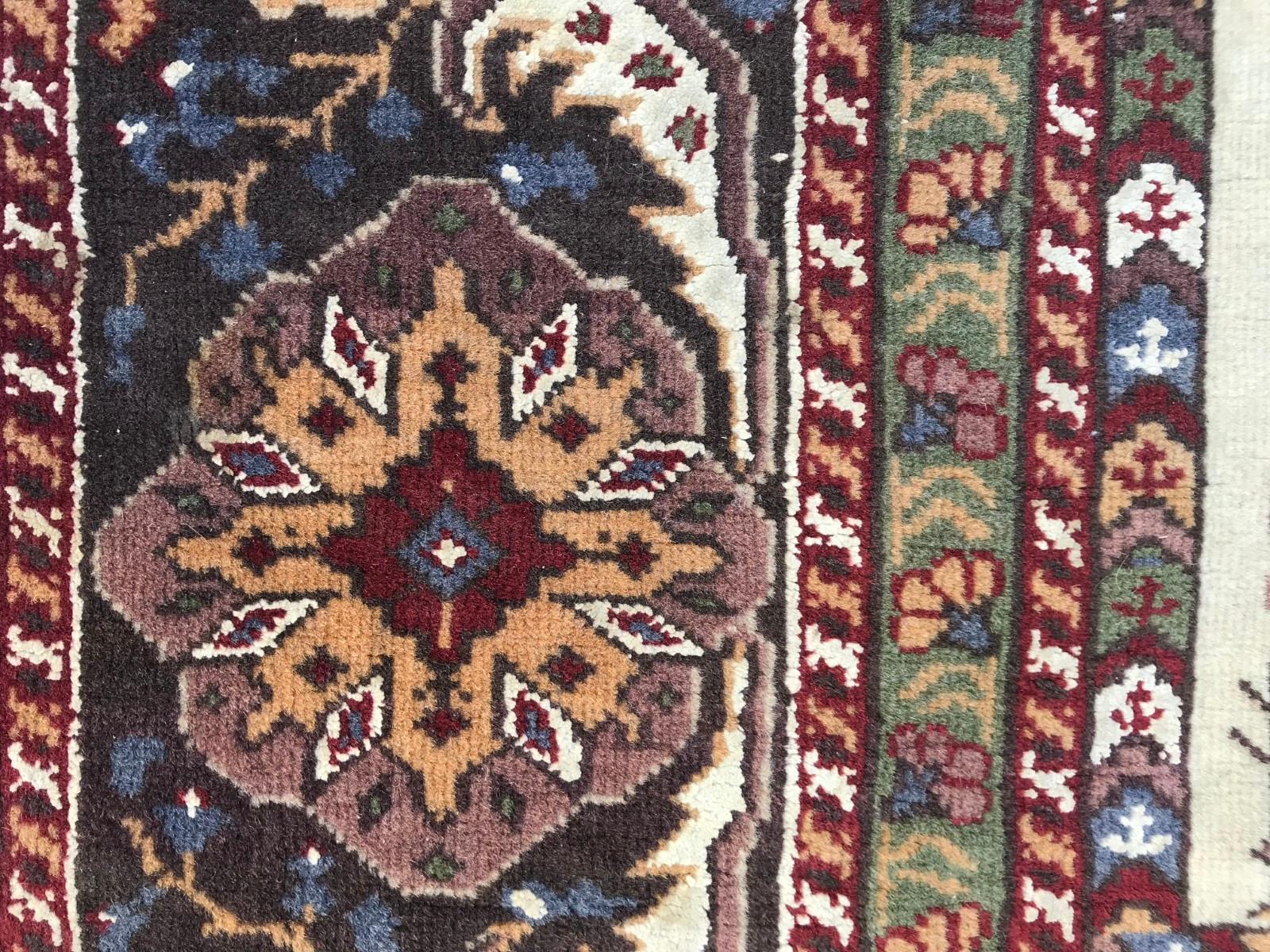 Wonderful Fine Vintage Turkish Panderma Prayer Rug For Sale 4
