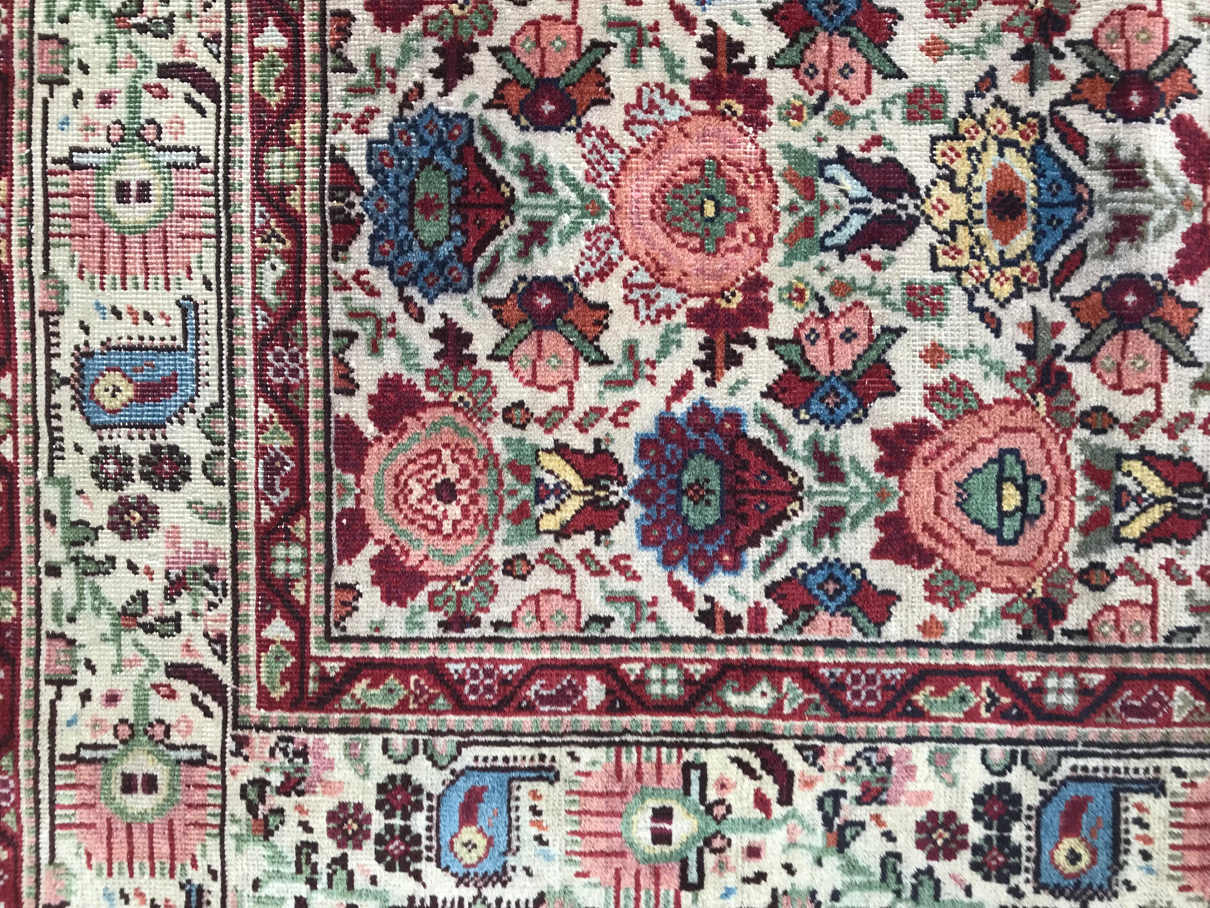 Hand-Knotted Wonderful Fine Vintage Turkish Sivas Rug