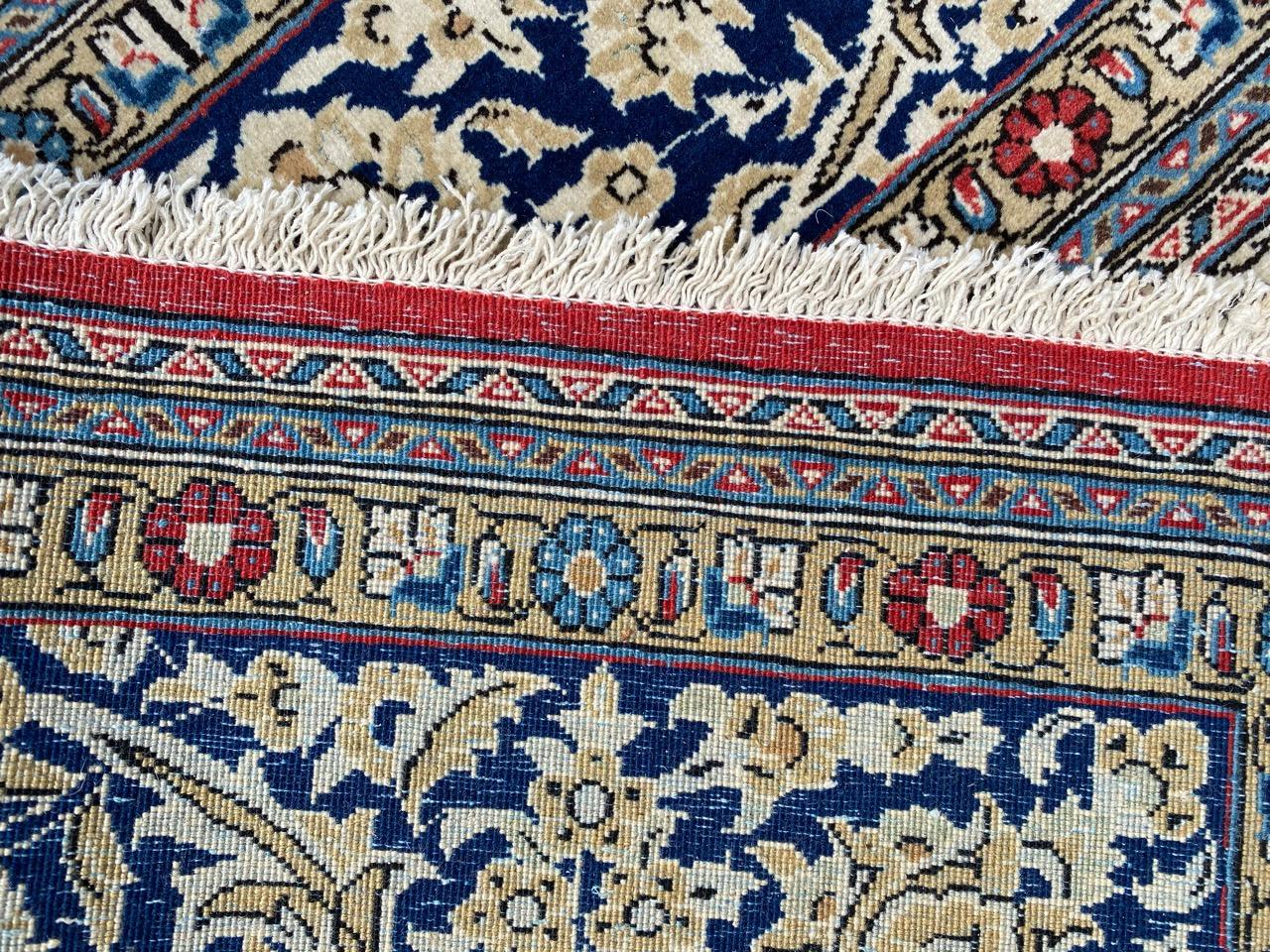 Bobyrug’s Wonderful Fine Vintage Wool and Silk Qom Rug For Sale 10