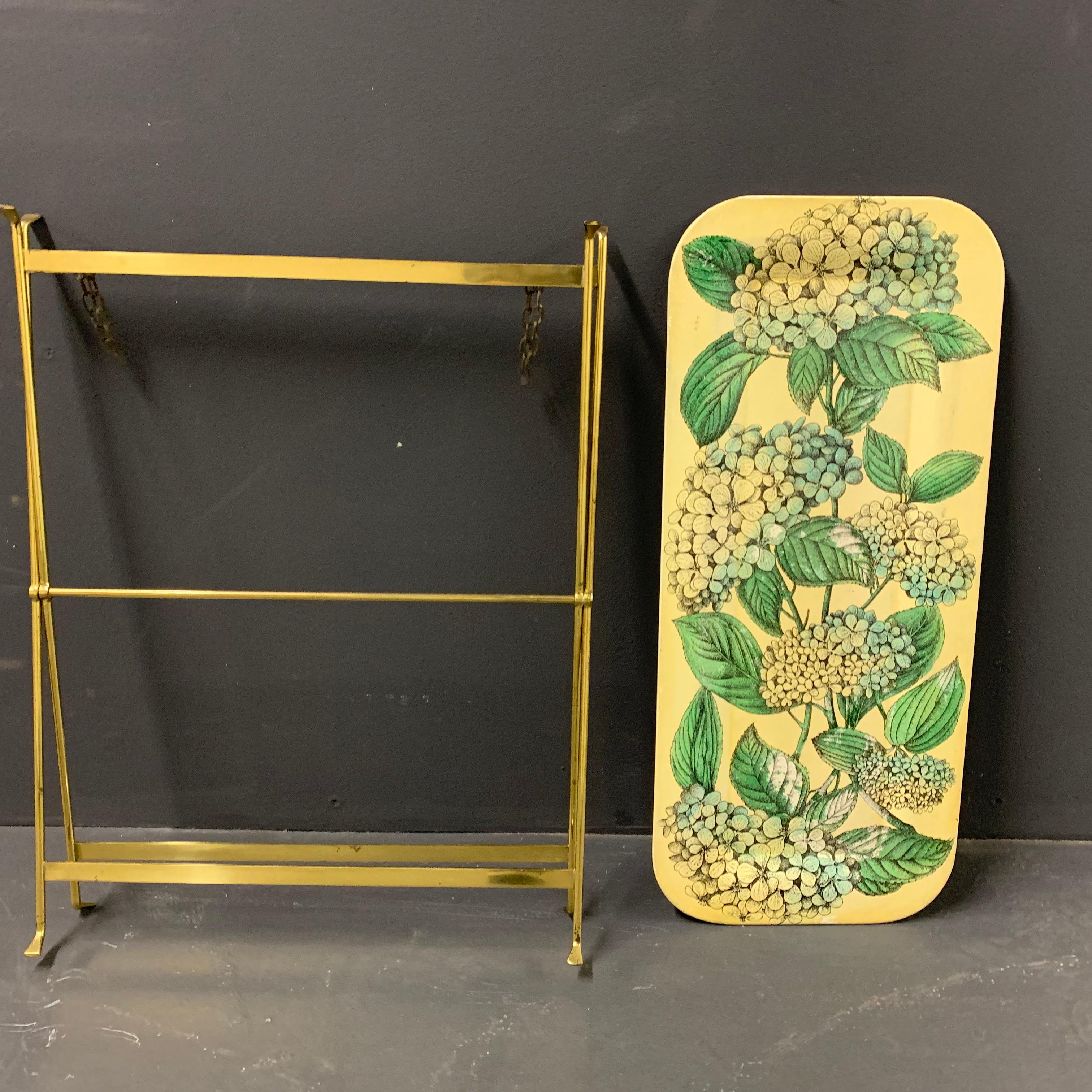 Wonderful Fornasetti Tray with Original Brass Stand 5