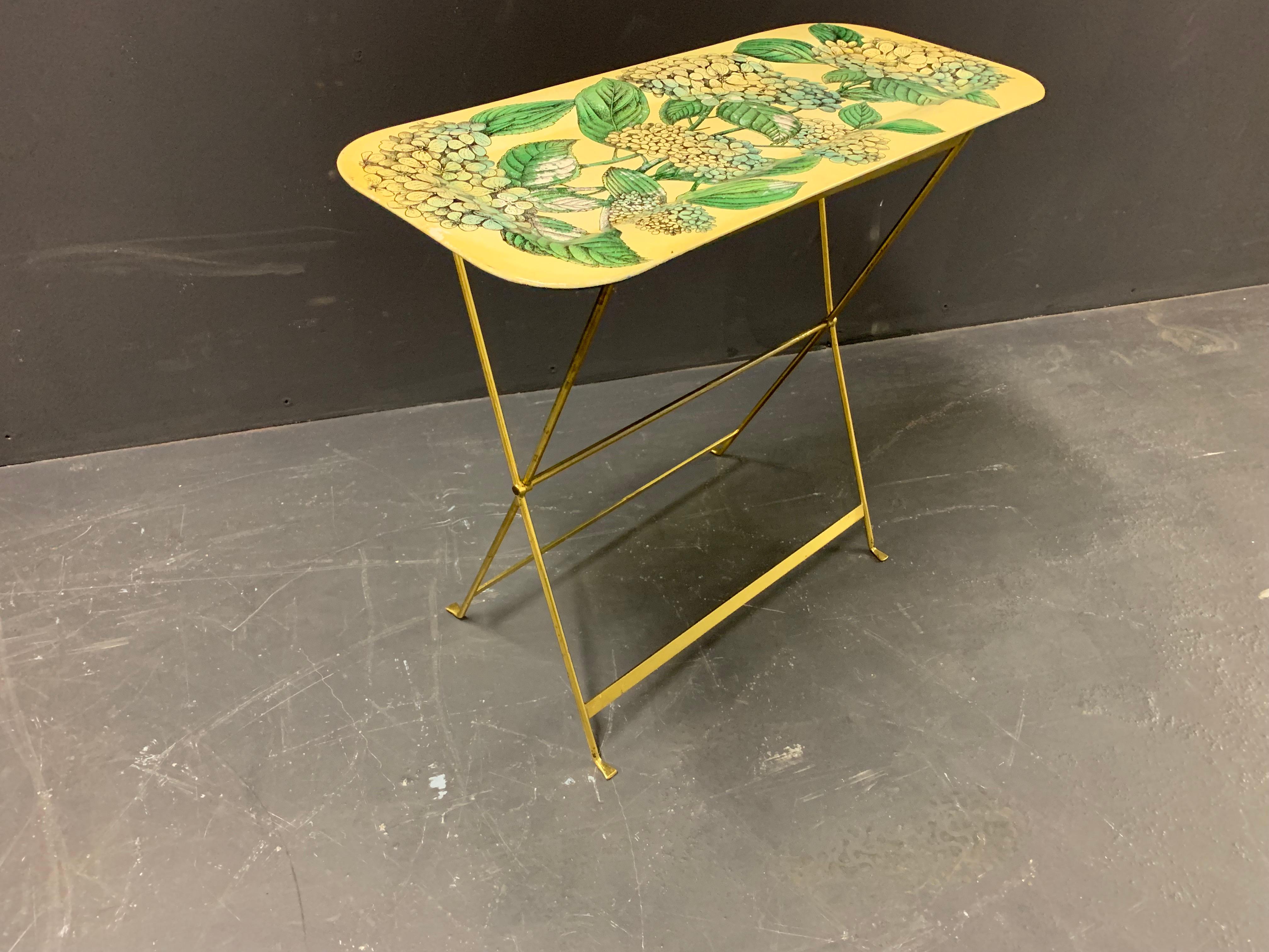 Wonderful Fornasetti Tray with Original Brass Stand 11