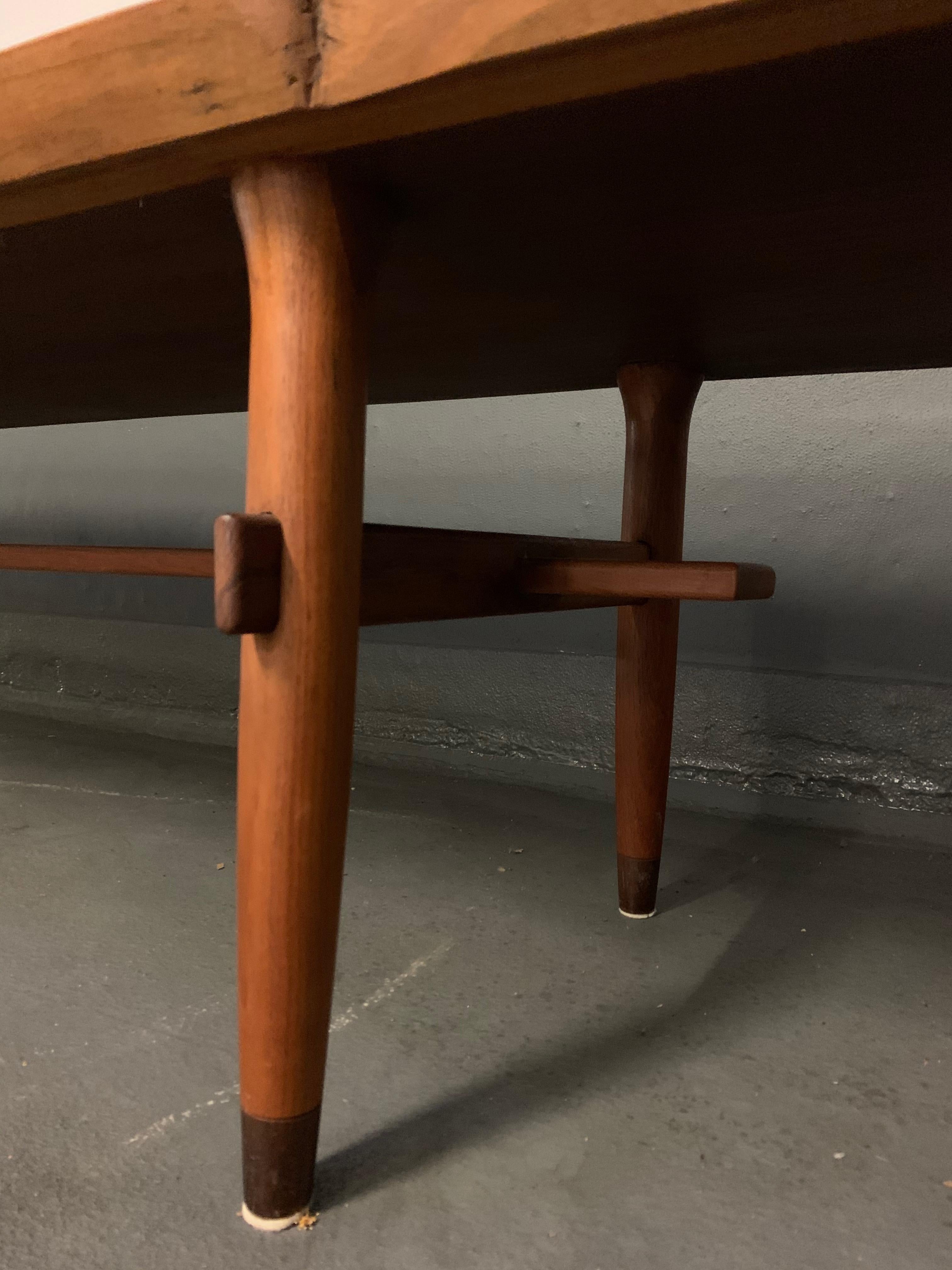 Mid-Century Modern Wonderful Free Edge Danish Cabinetmakers Bench or Table