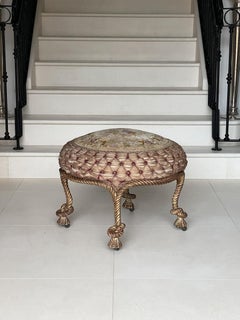 Wonderful French 19th C. A.M.E Fournier Giltwood Stool Tabouret Lord Ballyedmond