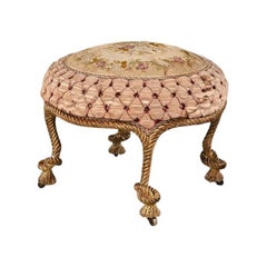 Wonderful French 19th C. A.M.E Fournier Giltwood Stool Tabouret Lord Ballyedmond