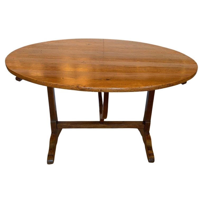 Wonderful French Antique Round Wine Tasting Dining Table For Sale at