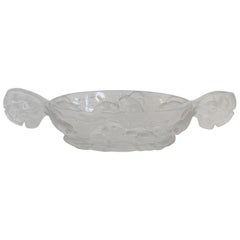 Wonderful French Art Deco Verlys Glass Poissons Koi Fish Oval Centerpiece Bowl