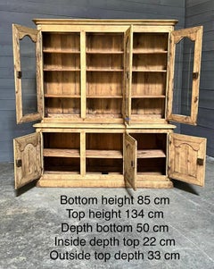 Wonderful French Bleached Oak Library Bookcase