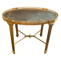 Antique Wonderful French Bronze Maison Baguès Mirrored Gallery Gueridon Cocktail Table